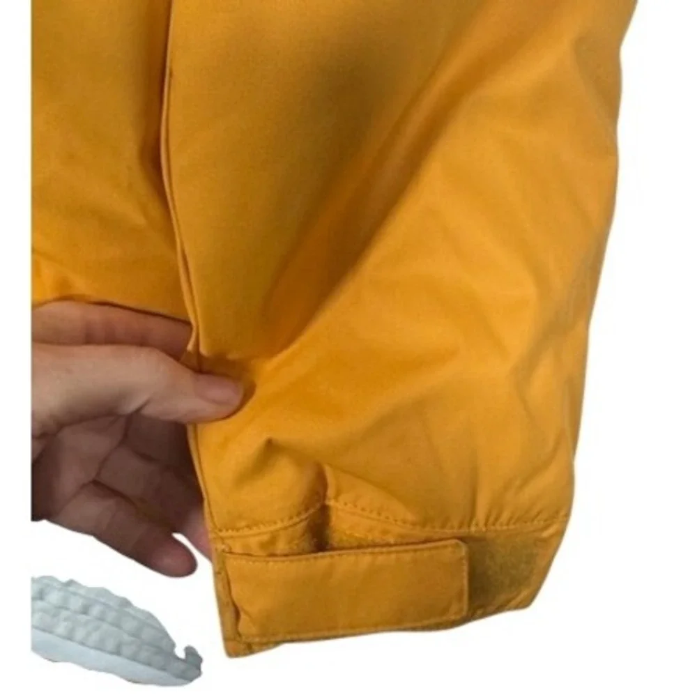 Burton Snowboard Jacket Boys Youth Yellow Hooded Full Zip Winter Gear - L